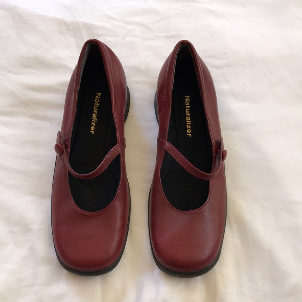 Red Leather Mary Jane Naturalizer Shoes